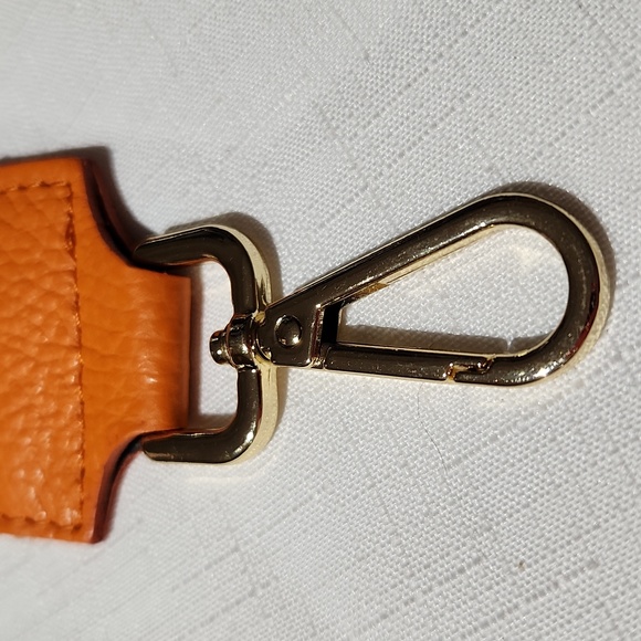 *SOLD*#47-Strap for crossbody use or guitar strap-Cream, Navy Blue, Orange - Picture 5 of 6